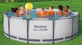 Каркасный бассейн Bestway Steel Pro Max (круг) 3.66 х 1.22 м ; артикул 56420